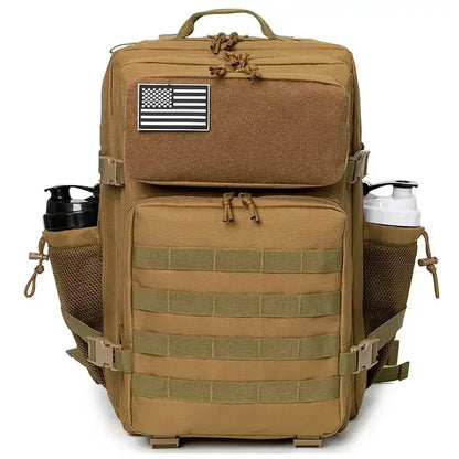 45L tactical backpack for outdoor sports hiking climbing travel with bottle holder