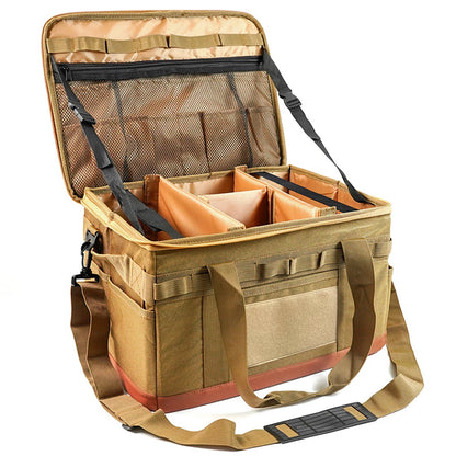 30L Camping Cooking Utensil Organizer Large Capacity Car Trunk Storage Bag Detachable Multifunctional Camping Stove Storage Case
