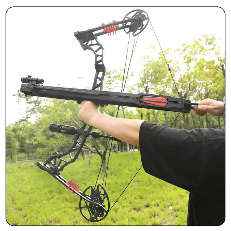 Powerful Slingshot Compound Bow Metal Hunting Catapult Continuous Fire Accessories Steel Ball Arrow Fishing Shooting Recurve Bow