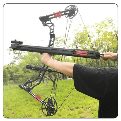 Powerful Slingshot Compound Bow Metal Hunting Catapult Continuous Fire Accessories Steel Ball Arrow Fishing Shooting Recurve Bow