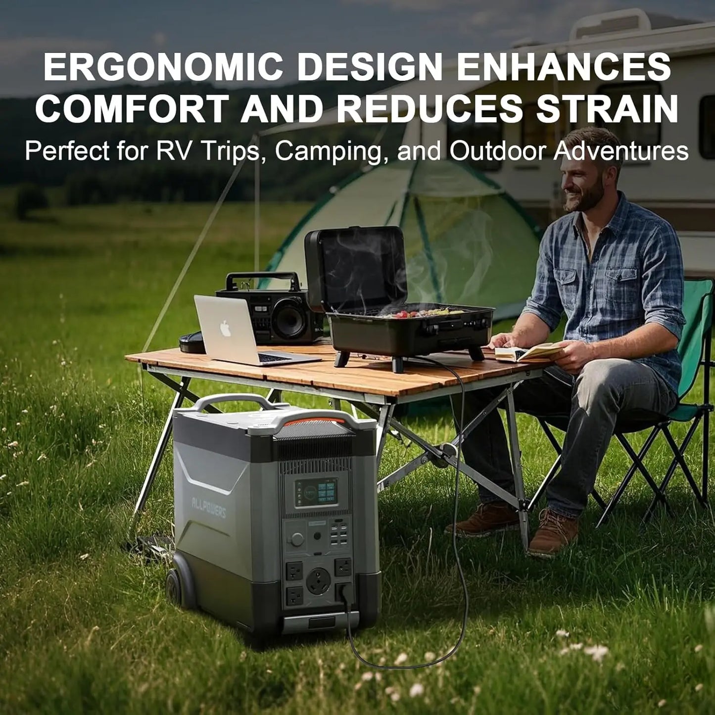 ALLPOWERS R4000 Expandable Portable Power Station 3456Wh LiFePO4 Battery Backup UPS Solar Generator