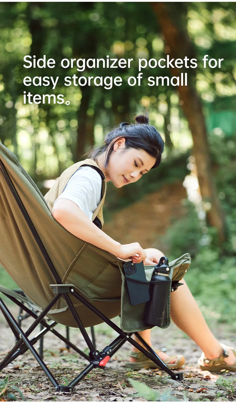 Naturehike Sea Star Recliner Outdoor Folding High Back Moon Chair 2-Position Adjustable Portable