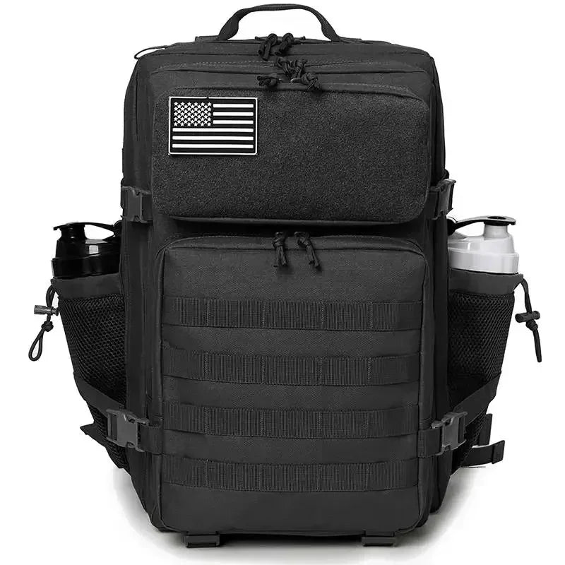 45L tactical backpack for outdoor sports hiking climbing travel with bottle holder