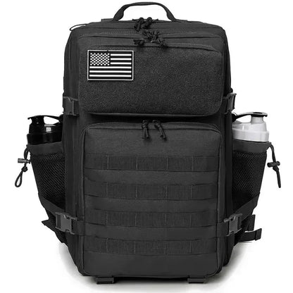 45L tactical backpack for outdoor sports hiking climbing travel with bottle holder