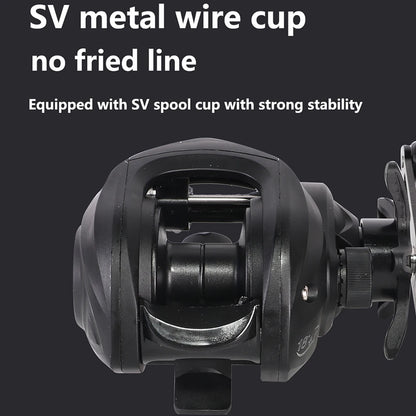 High Performance Baitcasting Reel 72 to 1 Gear Ratio 10kg Drag 18 Plus 1BB Ideal for Beginners Fishing Accessories