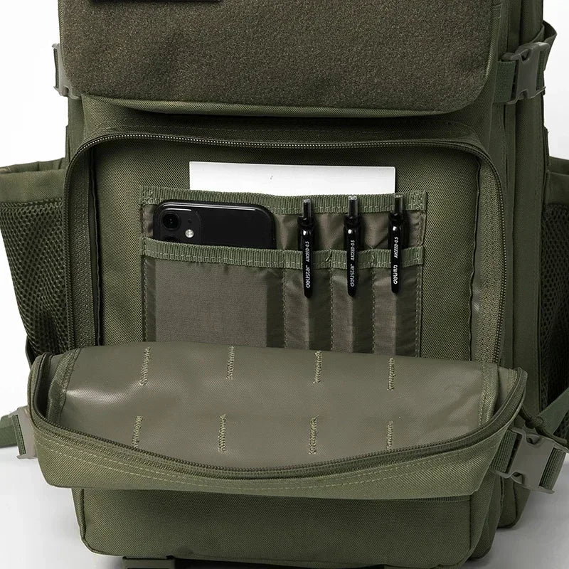 45L tactical backpack for outdoor sports hiking climbing travel with bottle holder