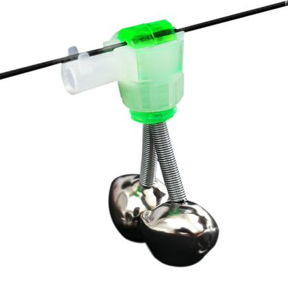10-1PC Fishing Bite Alarms Fishing Rod Bells Tip Clip Bells Ring Green ABS