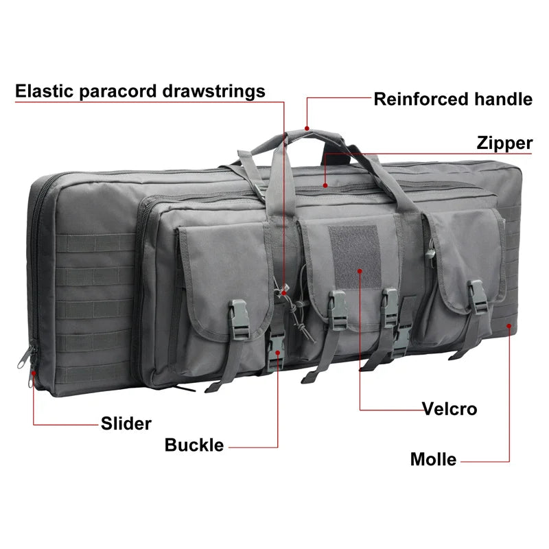 LQARMY 32 38 42 48 inch Double Rifle Case  Airsoft Gun Case
