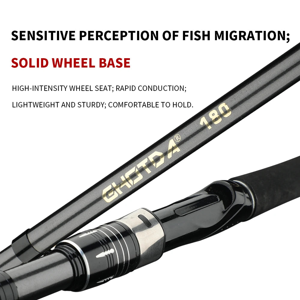 1.5/1.8/2.1/2.4M Fishing Rod Reel Set Ultra Light Carbon Fiber Rod and 5.2:1 Gear Ratio Reel Travel Sea Freshwater Fishing Set