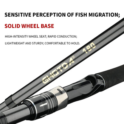 1.5/1.8/2.1/2.4M Fishing Rod Reel Set Ultra Light Carbon Fiber Rod and 5.2:1 Gear Ratio Reel Travel Sea Freshwater Fishing Set