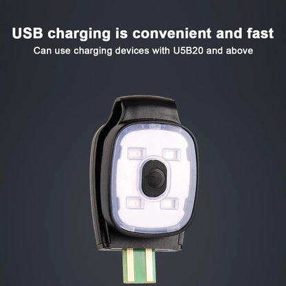 2-10PCS LED Clip Flashlight USB Charging LED Multifunction Lightweight Warning Lights for Night Walking