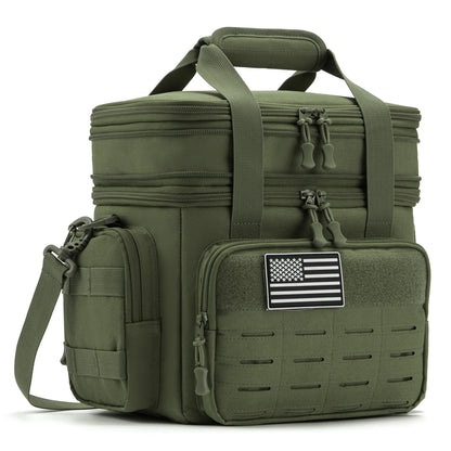 Tactical Lunch Box Expandable 18L Insulated Cooler Bag Leak Proof Lunch Bag for Work Camping Outdoor
