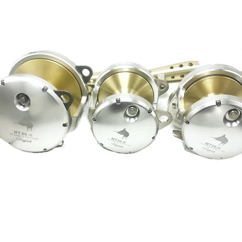 Big Boat Fishing Reels, Sea Saltwater Windlass, Slow Jigging Reel, Metal Coil, MT50 Max Drag 30 Kg Brake Casting Wrap Drums the