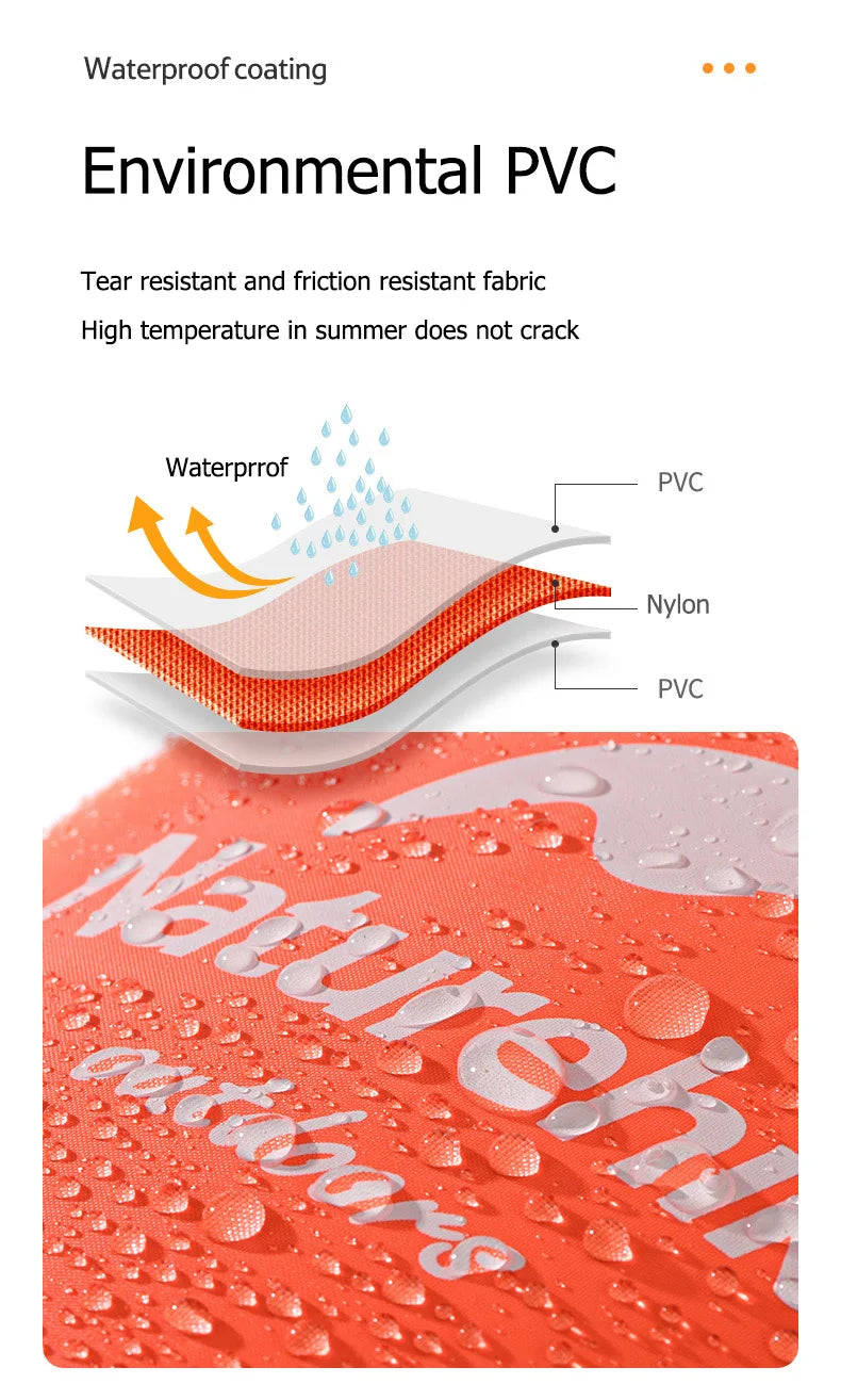Naturehike Inflatable Swimming Buoy Waterproof 28L Storage Dry Bag Adjustable Belt Flotation Bag Dual Airbag Swim Drifting Float