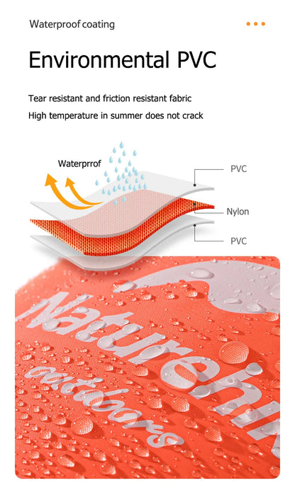 Naturehike Inflatable Swimming Buoy Waterproof 28L Storage Dry Bag Adjustable Belt Flotation Bag Dual Airbag Swim Drifting Float