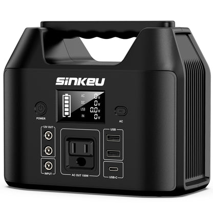 Portable Power Station 300W/150W Solar Generator Power Bank 110V/230V AC/DC/USB/USB C LiFePO4 Battery Pack For Camping CPAP RV