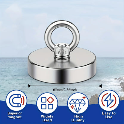 Neodymium Fishing Magnet Kit, Superior Pounds Pulling Force Magnet Fishing Set, High Quality Fishing Magnet for Retrieving in River and Magnet Fishing, One Magnet Tool for Outdoor Use
