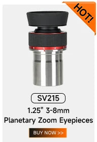 Svbony SV215 Zoom Eyepiece,1.25 Inch 3-8mm,with Parfocal Design,Telescope Accessory