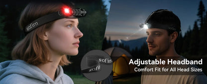 SOFIRN HS42 2100lm Headlamp 18650 USB C Rechargeable with Magnetic