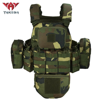 YAKEDA   Five piece equipment bag training vest, detachable and expandable, waterproof, wear-resistant and tear resistant