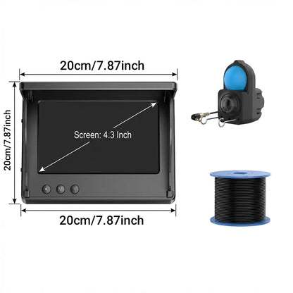 Fish Finder IP68 Waterproof Underwater Fishing Camera With Monitor Portable With Night Vision