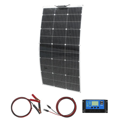 12V Flexible Solar Panel 600W 100W 200W 300W 400W 500W Bendable Waterproof Monocrystalline