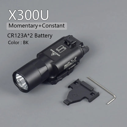 Tactical SureFire LOGO X300 Ultra XH35 X300UH-B Weapons Gun Light Lanterna Torch For Airsoft Pistol G17 G18 G19 G22 20mm Rail