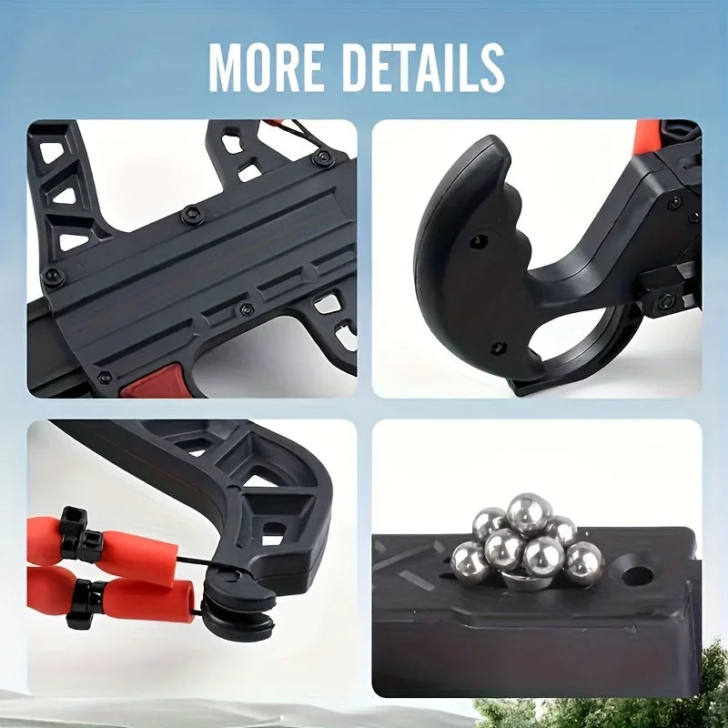 7-shot Archery and Steel Ball Dual-purpose Bow Elastic Shooting  Outdoor Hunting Shooting