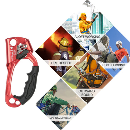 Hand Ascender Vertical Rope Ascender Rock Climbing Equipment 140kg Bearing Capacity