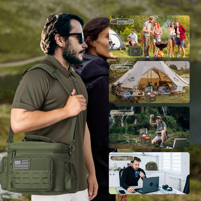 Tactical Lunch Box for Men Outdoor Heavy Duty Lunch Bag Work Leakproof Insulated Durable