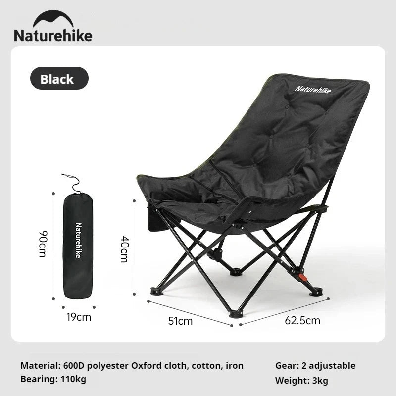Naturehike Sea Star Recliner Outdoor Folding High Back Moon Chair 2-Position Adjustable Portable