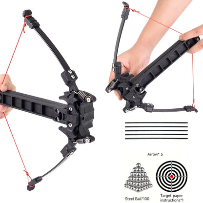 Steel Ball 18 Continuous Firing Compound Bow, Arrow Shooting Dual-purpose Folding Bow and Recurve Bow, Outdoor Shooting Sport