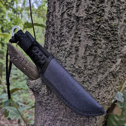 High carbon S.S. Fixed Blade Knife with Sheath and Cord Knife for Hunting Camping and Field Survival Tactical Combat Outdoor