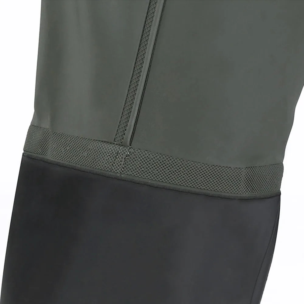 Men's Hooded Long Sleeve Wader Waterproof Overalls Pants With Boots Gloves Set