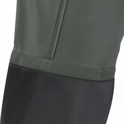 Men's Hooded Long Sleeve Wader Waterproof Overalls Pants With Boots Gloves Set