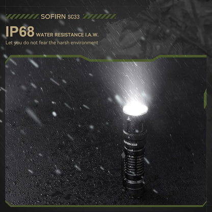 Sofirn SC33 LED Tactical Flashlight XHP70.3 HI  5200lm Powerful 21700 Type C Rechargeable