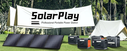 SOLARPLAY Q2501 Portable Power Station 2160WH LiFePO4 Battery with 2400W (4800W Peak) AC Output Solar Generator