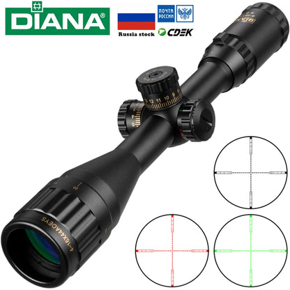 DIANA 4-16x44 Tactical Riflescope Optic Sight Green Red Illuminated