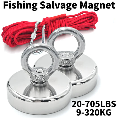 D16~D42mm Super Strong Neodymium Fishing Hook N52 Heavy Duty Rare Earth Neodymium
