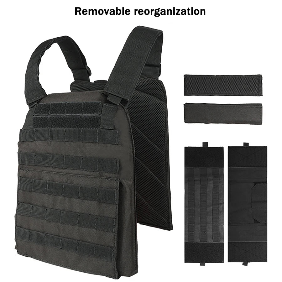YAKEDA   Five piece equipment bag training vest, detachable and expandable, waterproof, wear-resistant and tear resistant