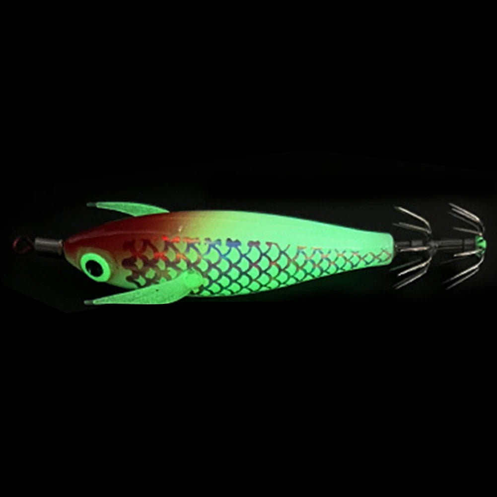Luminous Squid Hook Squid Fishing Lure with 3D Eyes