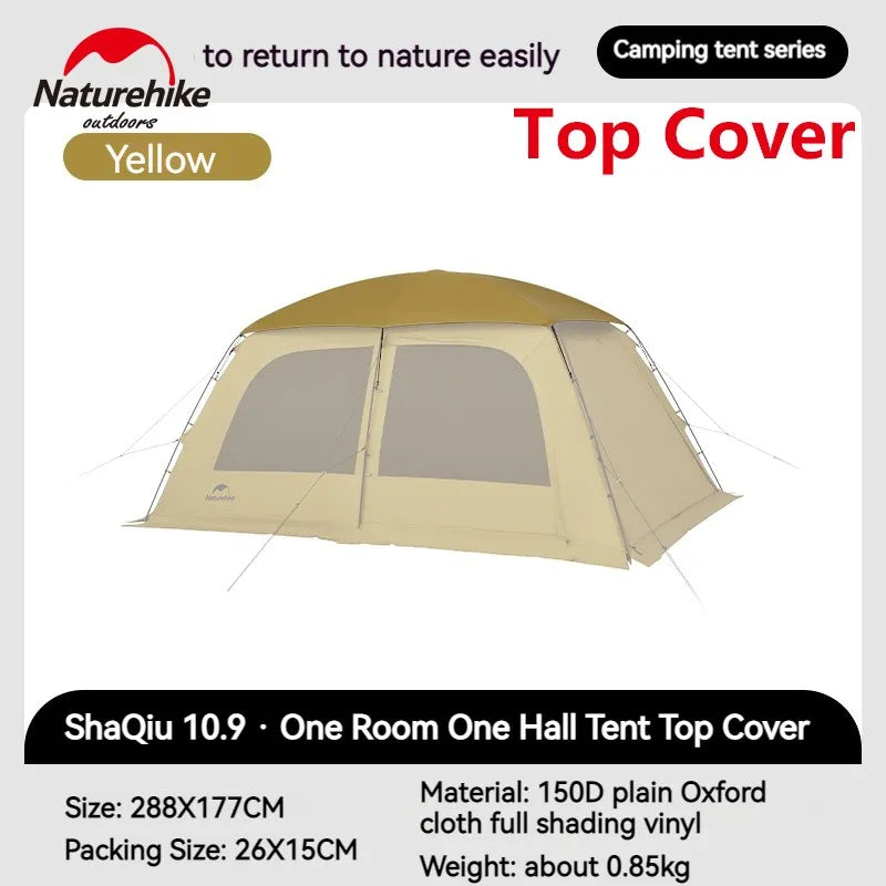Naturehike Dunes 10.9 Camping Tent 6 People 4 Seasons Dome Extended Canopy Outdoor Waterproof Large  Tent With Chimney Hole