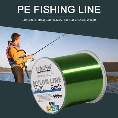 500M Super Strong Fishing Line Abrasion Resistant 18-90LB Braided Fishing Line Nylon Line for Saltwater and Freshwater