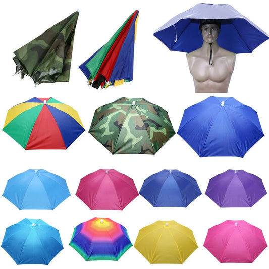 Outdoor Foldable Head Umbrella Hat