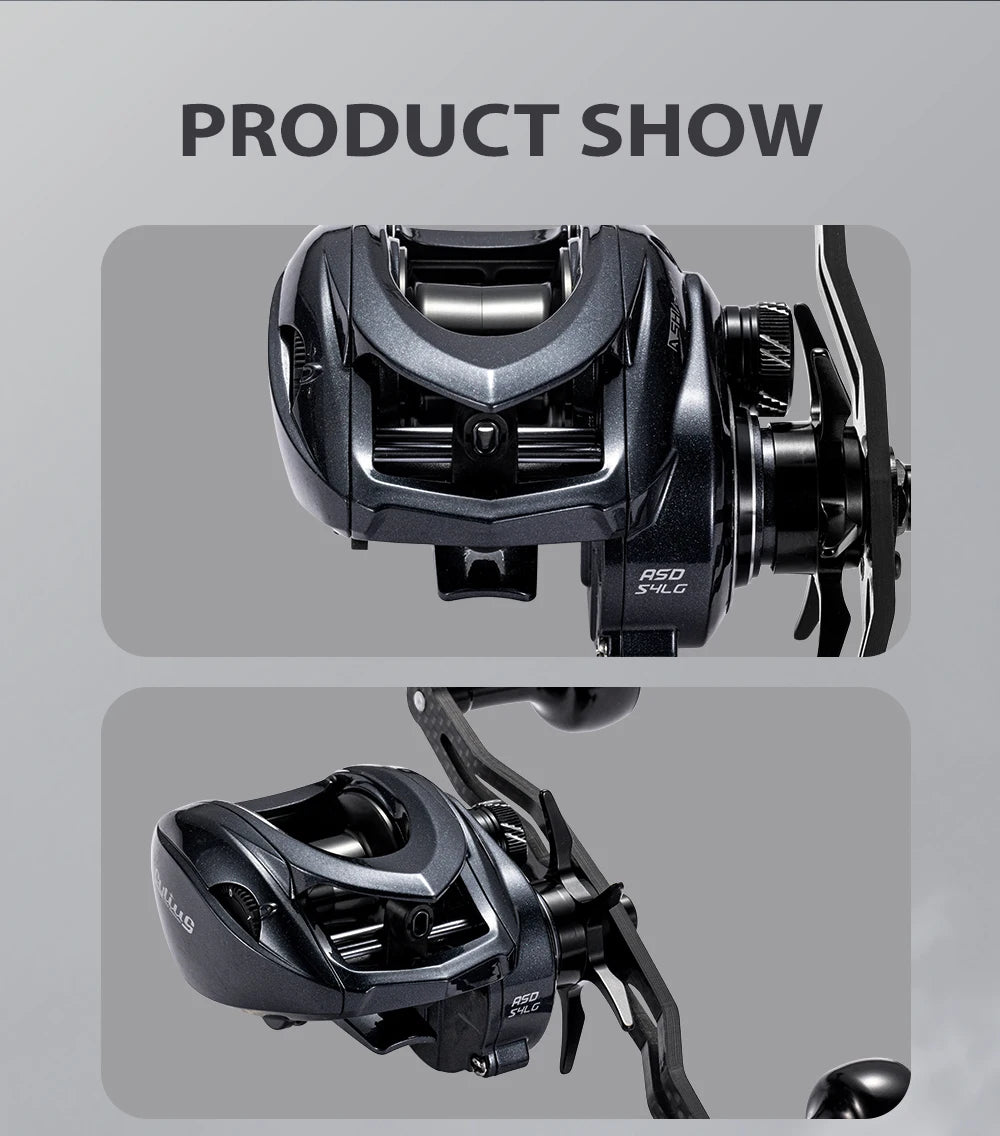 SOLOKING ASHMOON Alloy Baitcasting Reel 12+1BB 6KG Power Long Handle
