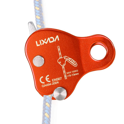 Climbing Ascender Lixada Climbing Protective Ascender 220LB Climbing  Device Rope Grip Outdoor Climbing Rigging 8-13MM Rope
