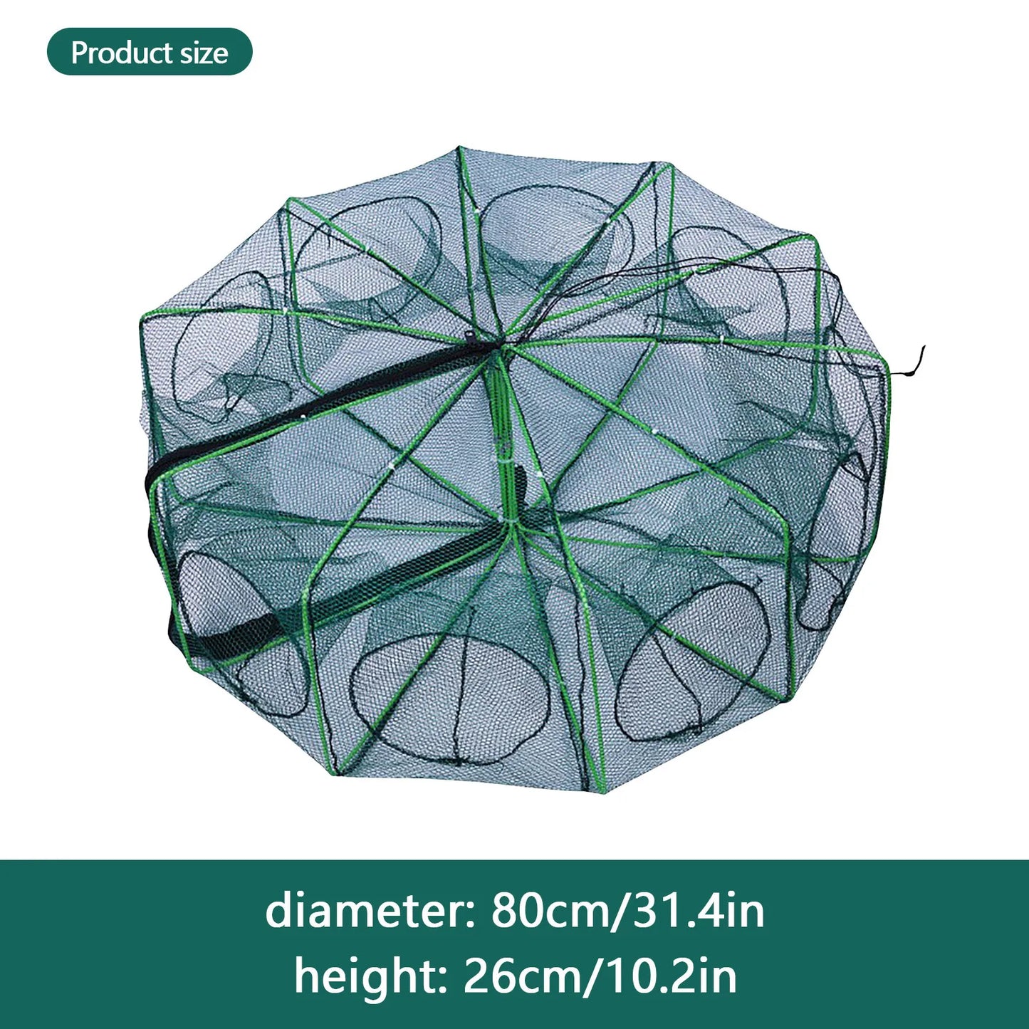 Folding lobster cage 2025  fish shrimp crayfish crab fishing net nylon material