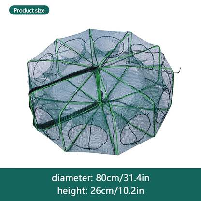 Folding lobster cage 2025  fish shrimp crayfish crab fishing net nylon material