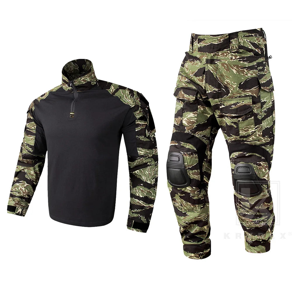 KRYDEX Tactical Combat G3 Uniform Set Outdoor Hunting Gen3 Camouflage Shirt & Pants