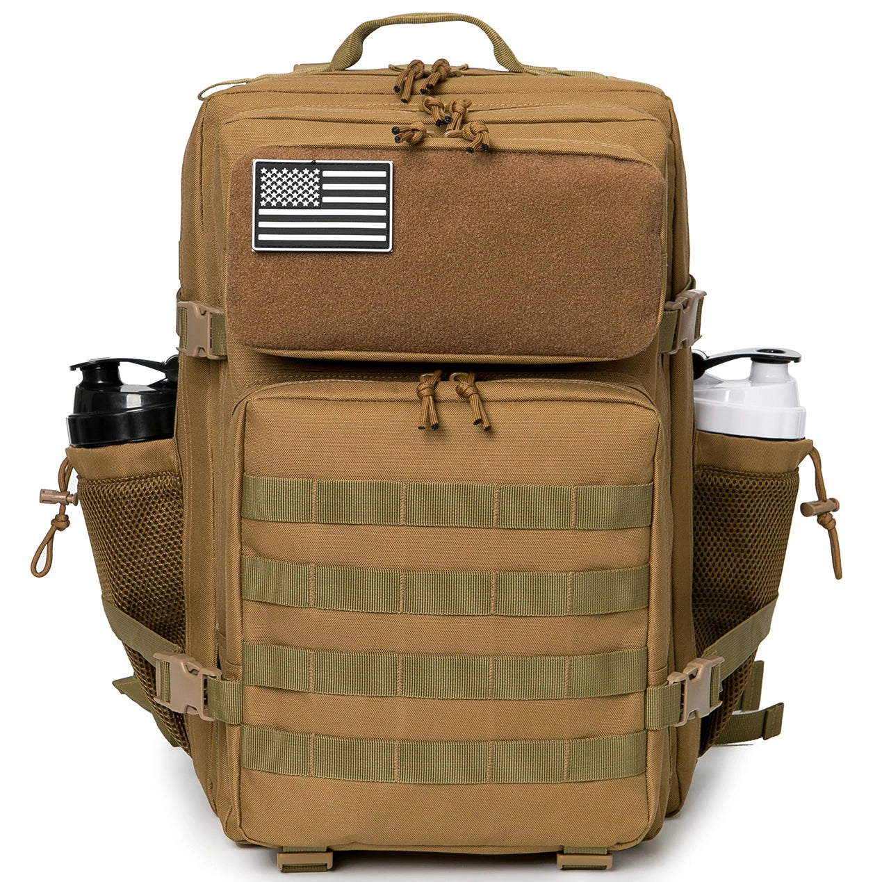 45L tactical backpack for outdoor sports hiking climbing travel with bottle holder